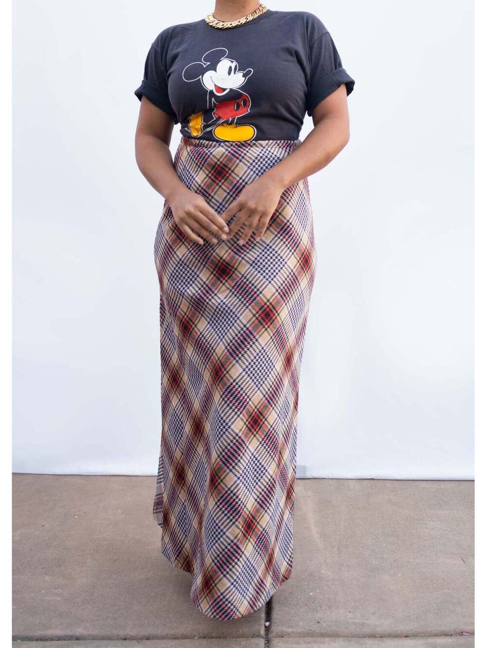 Plaid Maxi Skirt